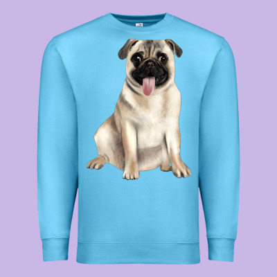 Pug Premium Sweatshirt Designed By Jahusdesignshop