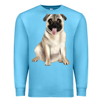 Ocean Blue pug Premium Sweatshirt - JahusDesignShop