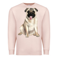 Pale Pink pug Premium Sweatshirt - JahusDesignShop