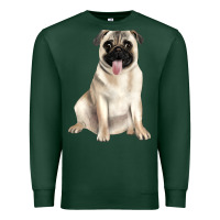 Sports Green pug Premium Sweatshirt - JahusDesignShop