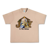 Burro Joy To The World Baby Jesus Christmas Urban Heavy Tee - RanaPortraitStore