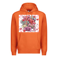 Carrot valentine's day cassette tapes Premium Hoodie - MaliasSmallBusiness