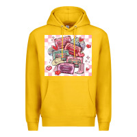 Lemon valentine's day cassette tapes Premium Hoodie - MaliasSmallBusiness