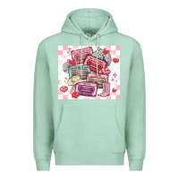 Seafoam valentine's day cassette tapes Premium Hoodie - MaliasSmallBusiness