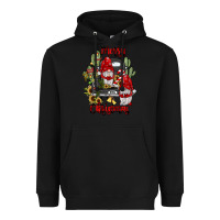 Black farm truck,merry christmas gnome Heavyweight Hoodie - JahusDesignShop