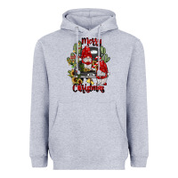 Heather Grey farm truck,merry christmas gnome Heavyweight Hoodie - JahusDesignShop