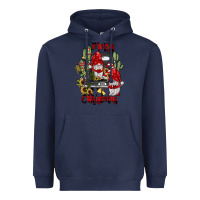 Navy farm truck,merry christmas gnome Heavyweight Hoodie - JahusDesignShop