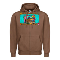 Chestnut hippie van floral skinny metal can holder Zipper Hoodie - HRA Design Shop