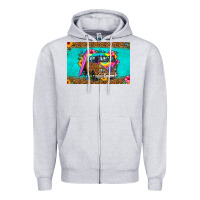 Hippie Van Floral Skinny Metal Can Holder Zipper Hoodie | Teevron