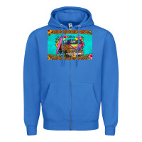 True Royal hippie van floral skinny metal can holder Zipper Hoodie - HRA Design Shop