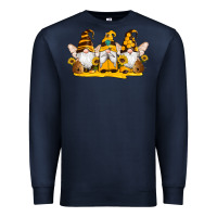 Navy western bee gnomes beehive honey sunflowers Premium Sweatshirt - Artiststas