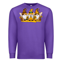 Purple western bee gnomes beehive honey sunflowers Premium Sweatshirt - Artiststas