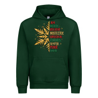 Forest Green christmas snowflake Urban Hoodie - MaliasSmallBusiness