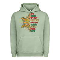 Pigment Oil Green christmas snowflake Urban Hoodie - MaliasSmallBusiness
