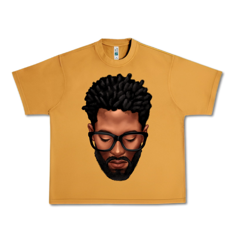 Bearded Black Man Portrait Urban Heavy Tee by texasbilliewilder | Teevron