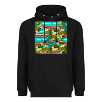 Camouflage Serape Gemstone Seamless Pattern Heavyweight Hoodie | Teevron