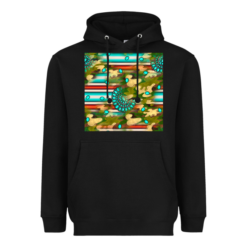 Camouflage Serape Gemstone Seamless Pattern Heavyweight Hoodie by BundleAndBundleShop | Teevron