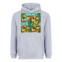 Heather Grey camouflage serape gemstone seamless pattern Heavyweight Hoodie - BundleAndBundleShop