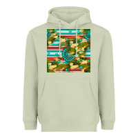 Matcha camouflage serape gemstone seamless pattern Heavyweight Hoodie - BundleAndBundleShop