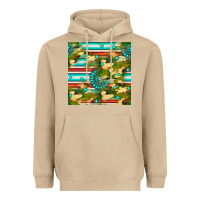 Mushroom camouflage serape gemstone seamless pattern Heavyweight Hoodie - BundleAndBundleShop