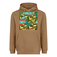 Toasted Coconut camouflage serape gemstone seamless pattern Heavyweight Hoodie - BundleAndBundleShop