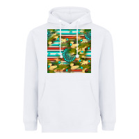 White camouflage serape gemstone seamless pattern Heavyweight Hoodie - BundleAndBundleShop