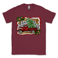 Burgundy christmas truck with tree Classic Tee - RanaPortraitStore