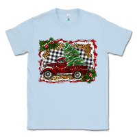 Dusty Blue christmas truck with tree Classic Tee - RanaPortraitStore
