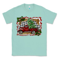 Seafoam christmas truck with tree Classic Tee - RanaPortraitStore