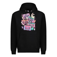 Black easter cassette tapes Premium Hoodie - MaliasSmallBusiness