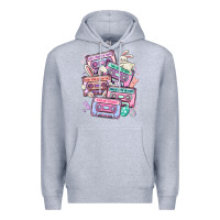 Heather Grey easter cassette tapes Premium Hoodie - MaliasSmallBusiness