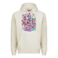 Oatmeal Heather easter cassette tapes Premium Hoodie - MaliasSmallBusiness