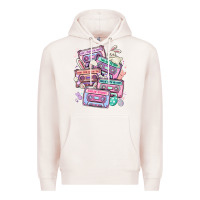 Pale Pink easter cassette tapes Premium Hoodie - MaliasSmallBusiness