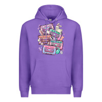 Purple easter cassette tapes Premium Hoodie - MaliasSmallBusiness