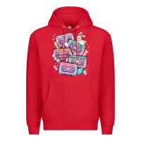 Red easter cassette tapes Premium Hoodie - MaliasSmallBusiness