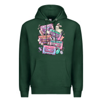 Sports Green easter cassette tapes Premium Hoodie - MaliasSmallBusiness