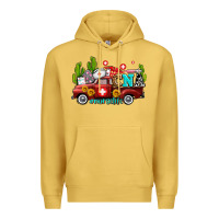 Antique Gold cna nurse truck with cactus and sunflowers Premium Hoodie - AdoDesignShop