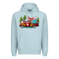 Blue Mist cna nurse truck with cactus and sunflowers Premium Hoodie - AdoDesignShop