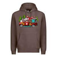 Coffee cna nurse truck with cactus and sunflowers Premium Hoodie - AdoDesignShop