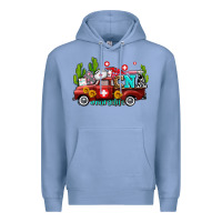 Colony Blue cna nurse truck with cactus and sunflowers Premium Hoodie - AdoDesignShop