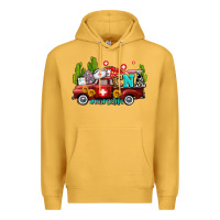Mustard cna nurse truck with cactus and sunflowers Premium Hoodie - AdoDesignShop