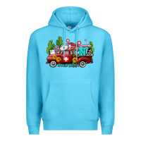 Ocean Blue cna nurse truck with cactus and sunflowers Premium Hoodie - AdoDesignShop