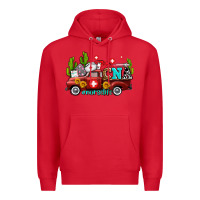 Red cna nurse truck with cactus and sunflowers Premium Hoodie - AdoDesignShop