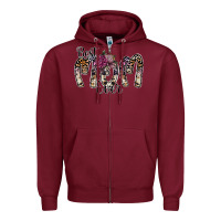 Burgundy best mom ever Zipper Hoodie - SublimationCraftShop