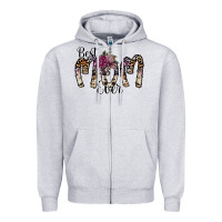 Heather Grey best mom ever Zipper Hoodie - SublimationCraftShop