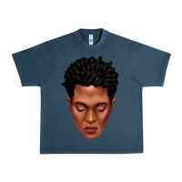 Midnight Navy black man portrait Urban Heavy Tee - texasbilliewilder