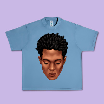 Black Man Portrait Urban Heavy Tee Designed By Texasbilliewilder
