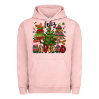 Pigment Salmon feliz navidad Urban Hoodie - MaliasSmallBusiness