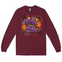 Burgundy basketball mama with leopard Long Sleeve Tee - Zillion Design Studio