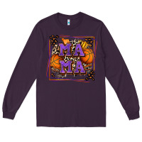 Plum basketball mama with leopard Long Sleeve Tee - Zillion Design Studio
